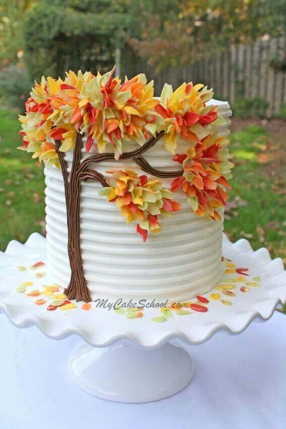 Autumn Leaves Cake