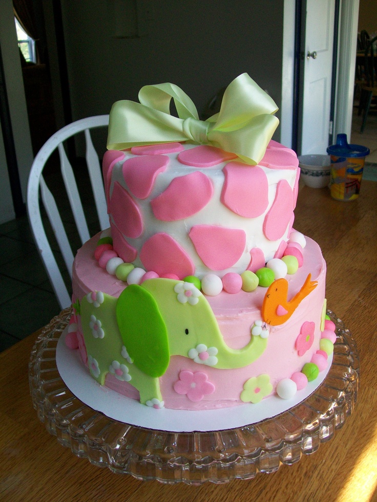 12 Elephant Birthday Cakes For Girls Photo Elephant Birthday Cake