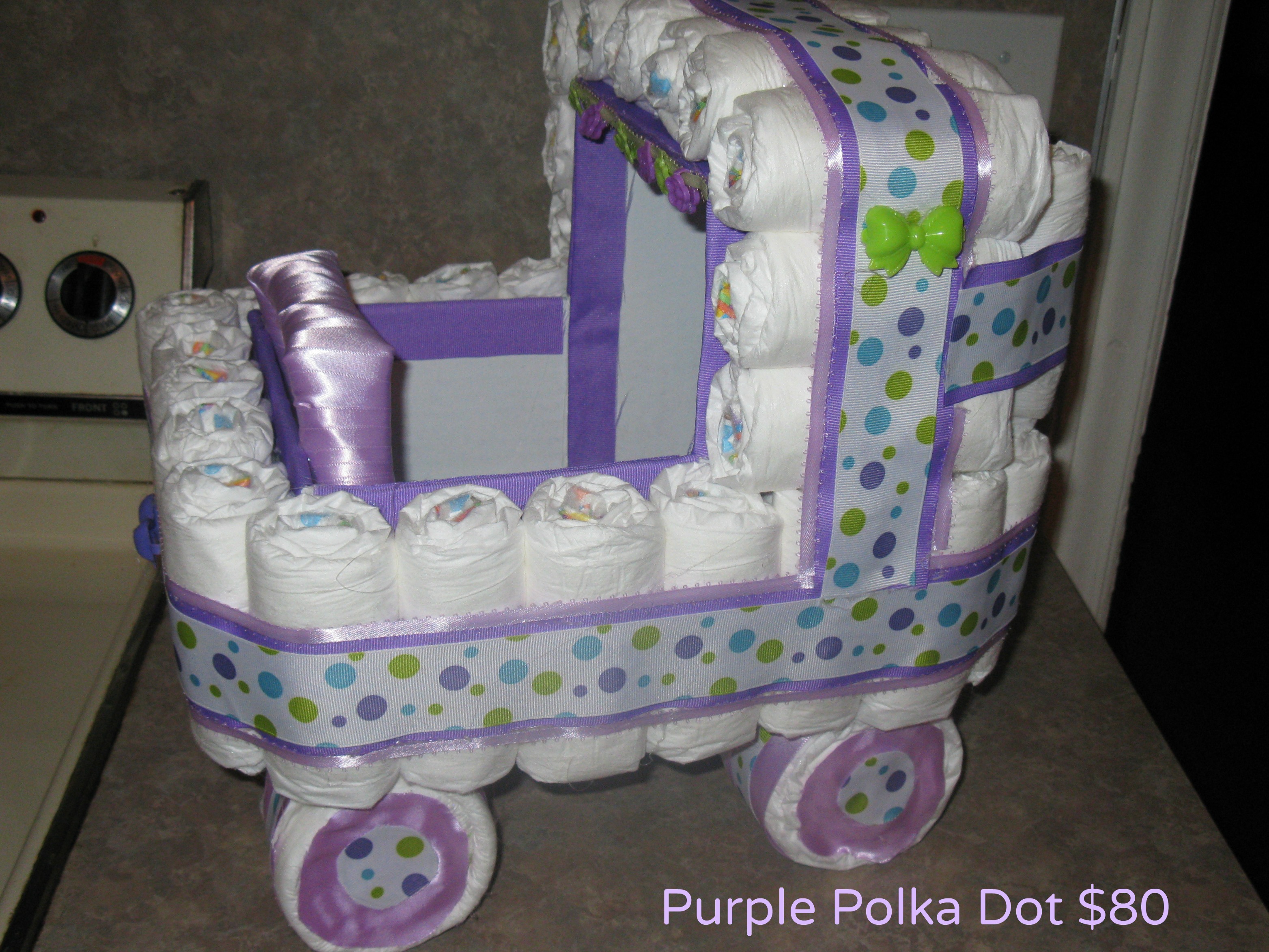 Baby Stroller Diaper Cake Instructions