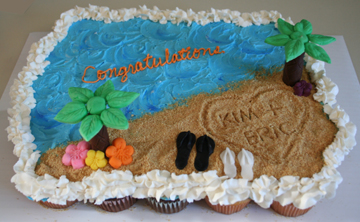 Beach Pull Apart Cupcake Cake