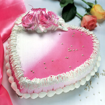 Beautiful Heart Shaped Birthday Cake