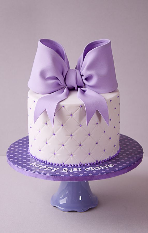 Beautiful Purple Birthday Cake