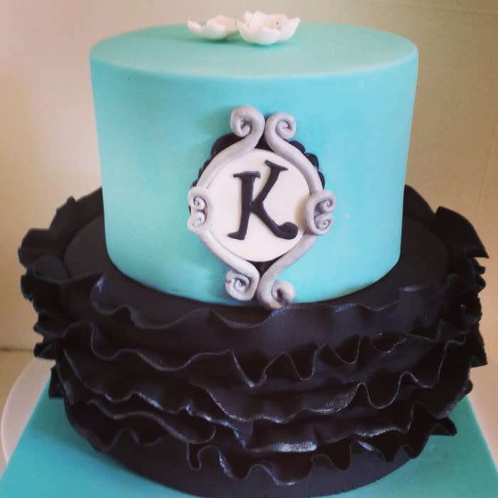 Black and Blue Birthday Cake