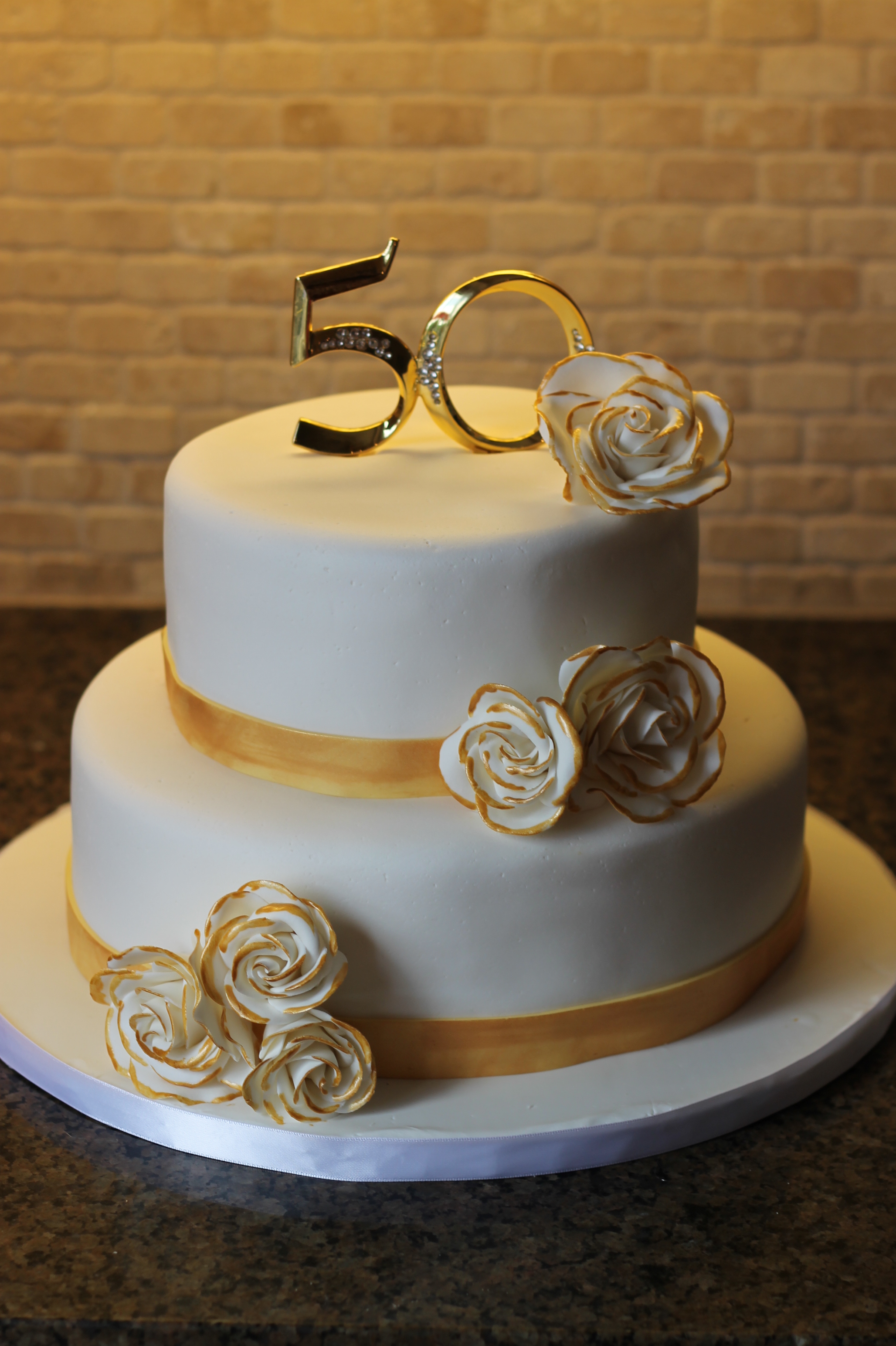 11 Photos of Golden 50th Anniversary Cakes