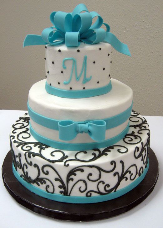 Black White and Turquoise Wedding