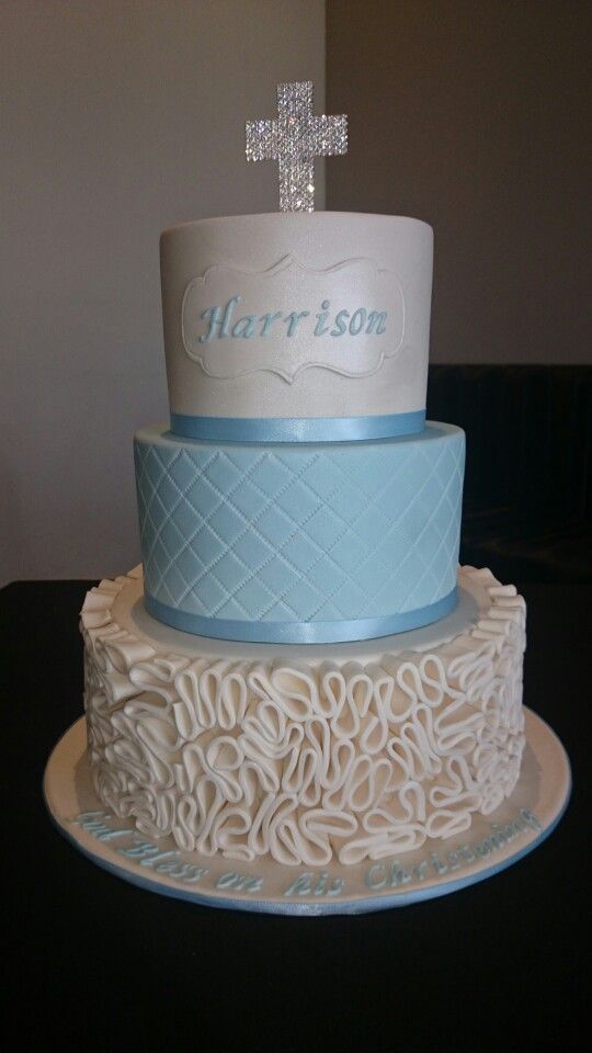 Boys Christening Cake