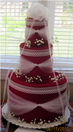 Bridal Shower Towel Wedding Cake