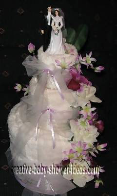 Bridal Shower Towel Wedding Cake