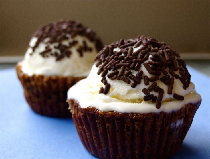 Brownie Ice Cream Cupcakes