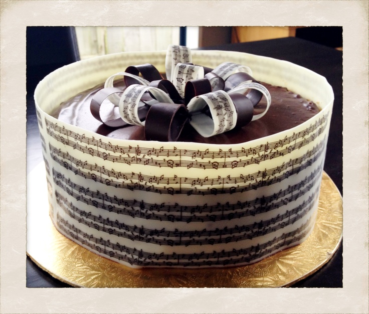 Cake Using Chocolate Transfer Sheets