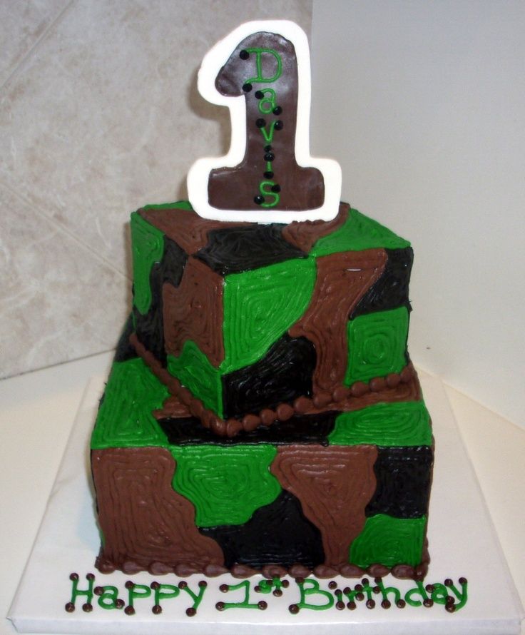 Camo Birthday Cakes for Boys