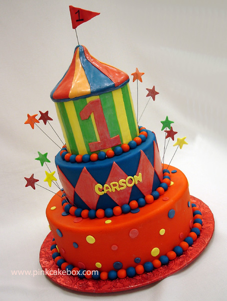 Carnival First Birthday Cake