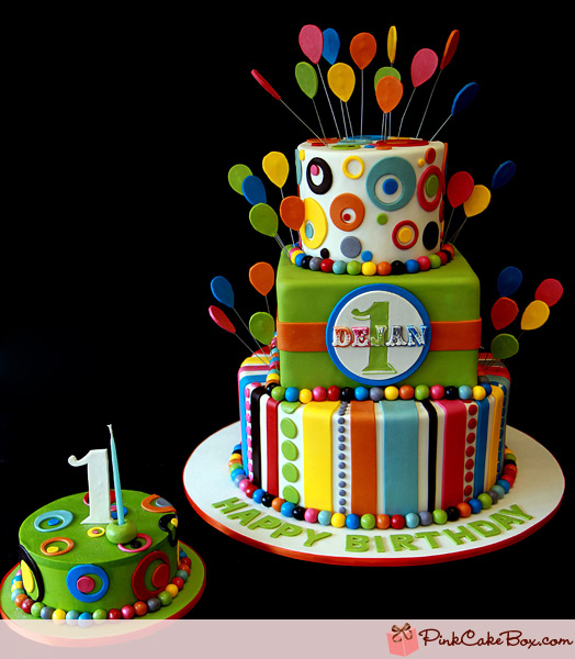 Carnival Themed 1st Birthday Cake