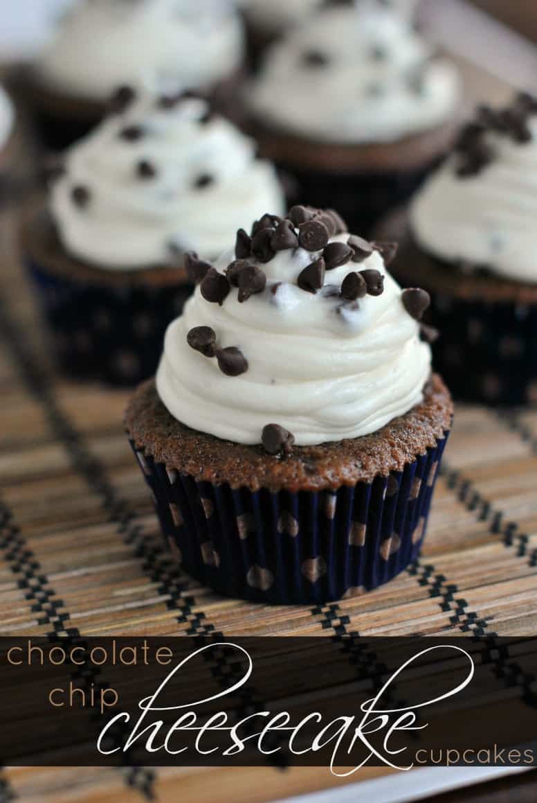 Chocolate Chip Cheesecake Cupcakes