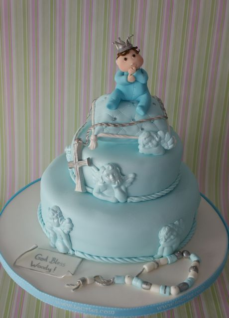 Christening Cake with Angels