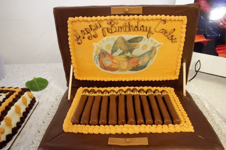 Cigar Box Birthday Cake