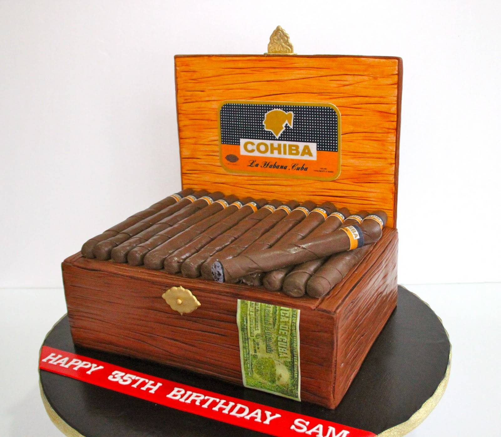 Cigar Box Birthday Cake