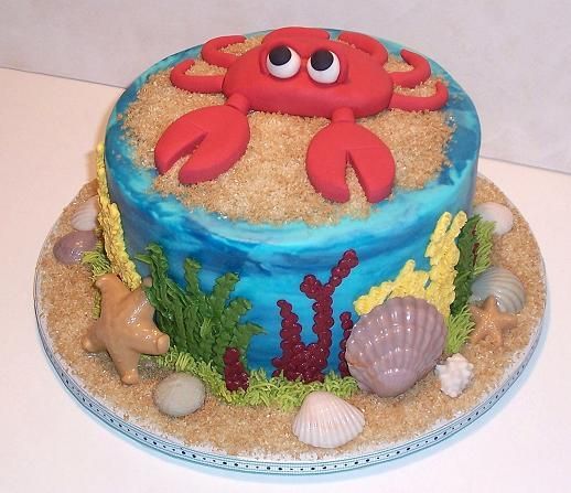 Crab Birthday Cake