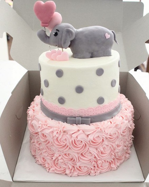 Elephant Baby Shower Cake Idea