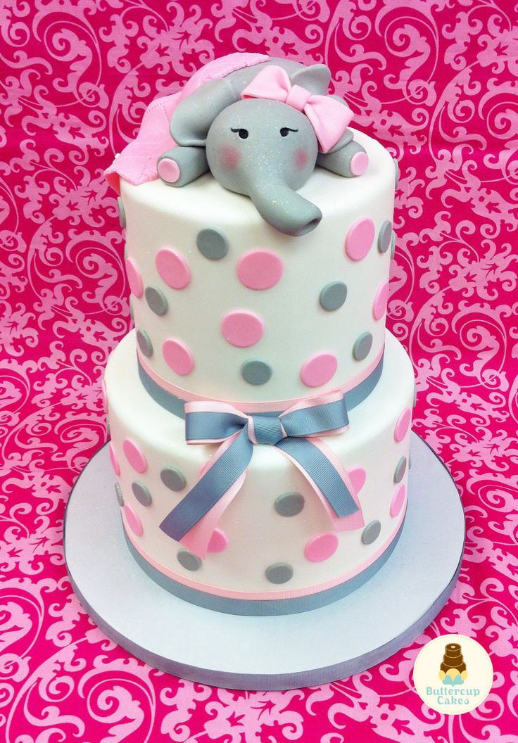 Elephant Baby Shower Cake