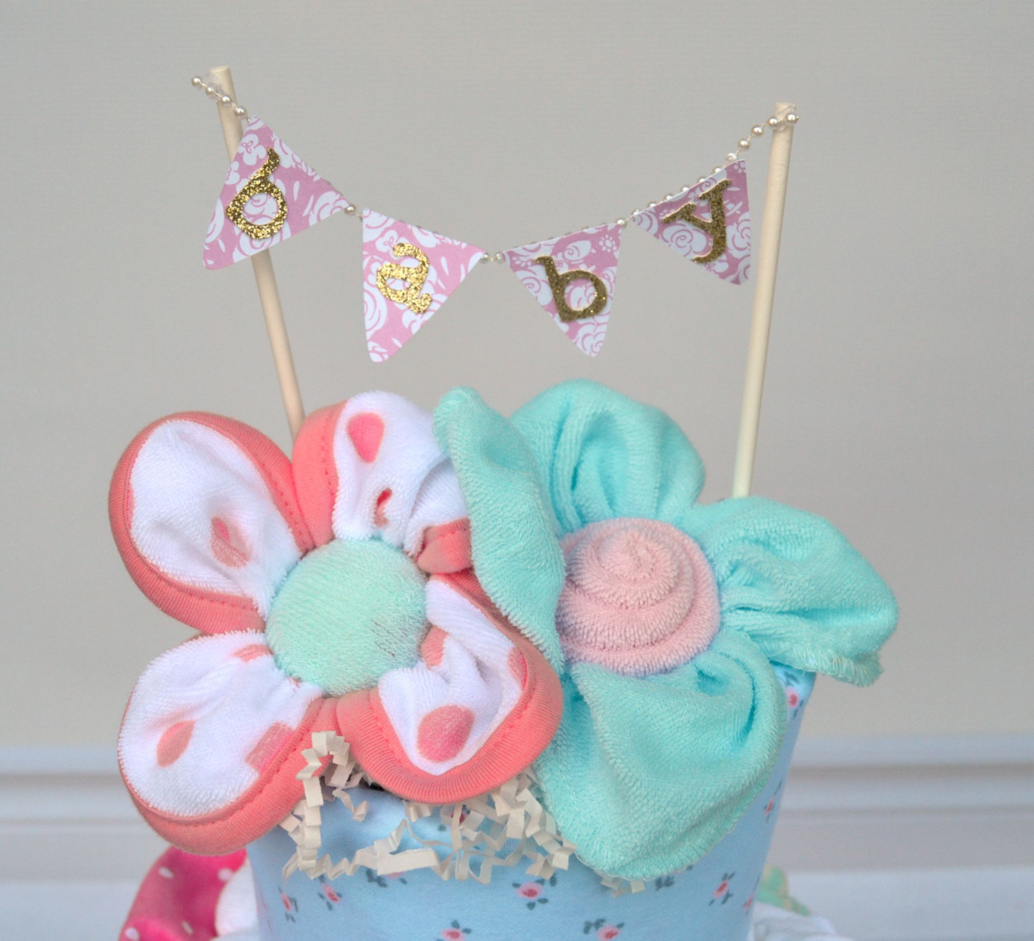 Flower for Baby Shower Diaper Cakes