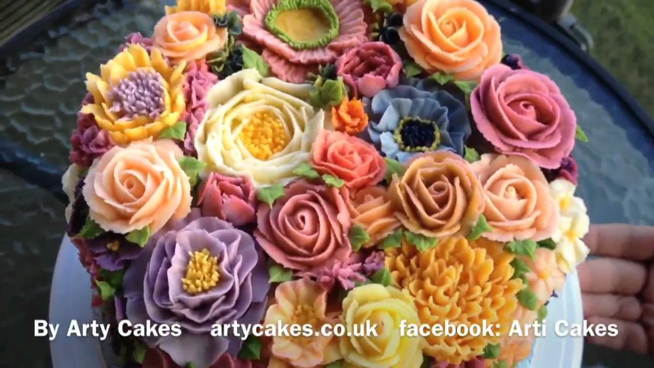 Garden Flowers Cake Buttercream