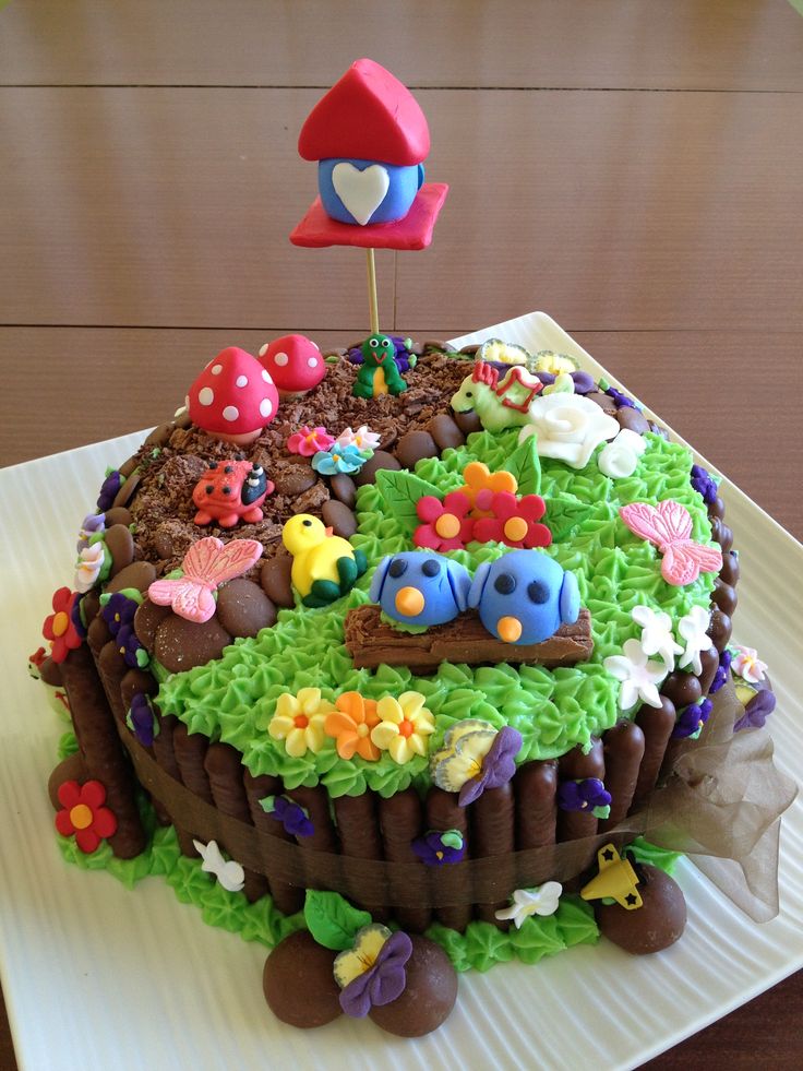 Garden Theme Birthday Cake