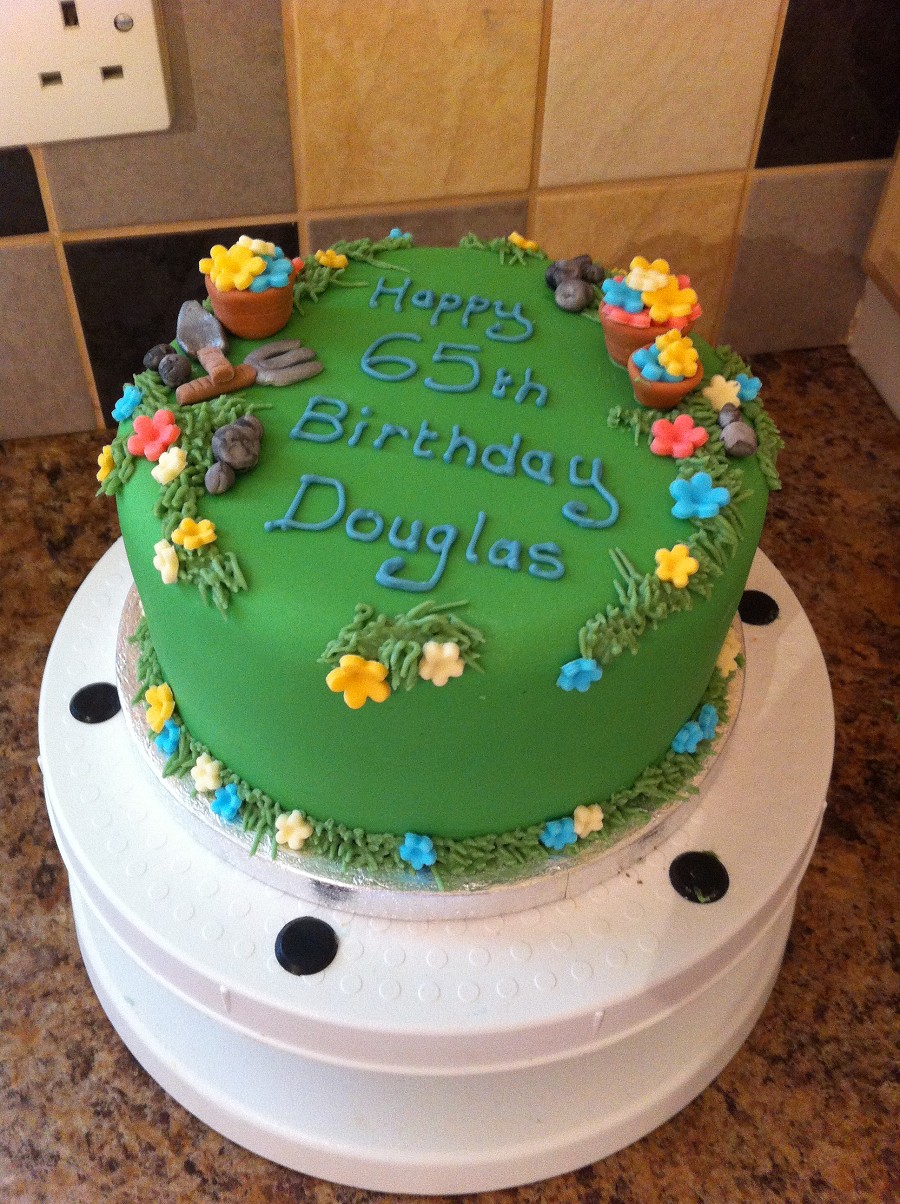 Gardening Themed Birthday Cake