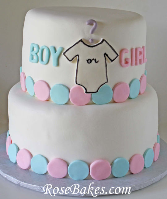 Gender Reveal Baby Shower Cake