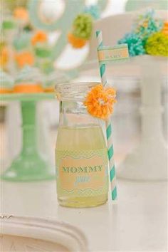 Green and Yellow Baby Shower Decorations