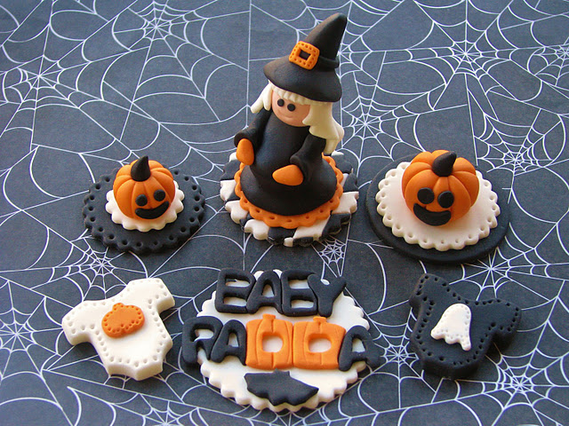 Halloween Baby Shower Cupcakes