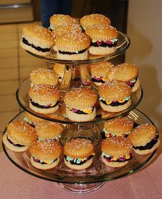 Hamburger Cupcake Tower