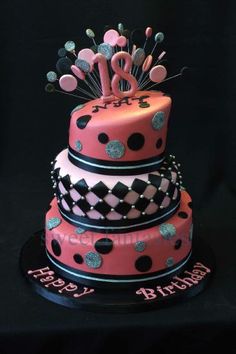 5 Photos of 2 Tier 18th Birthday Cakes