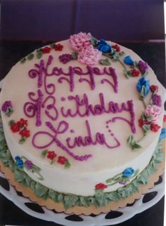 9 Photos of Cakes That Say Happy Birthday Linda