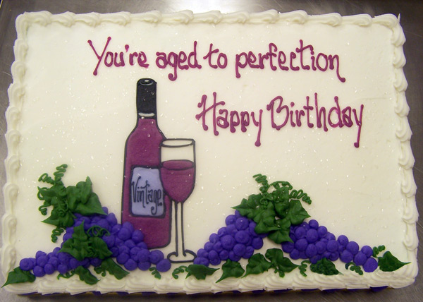 Happy Birthday Wine Cake