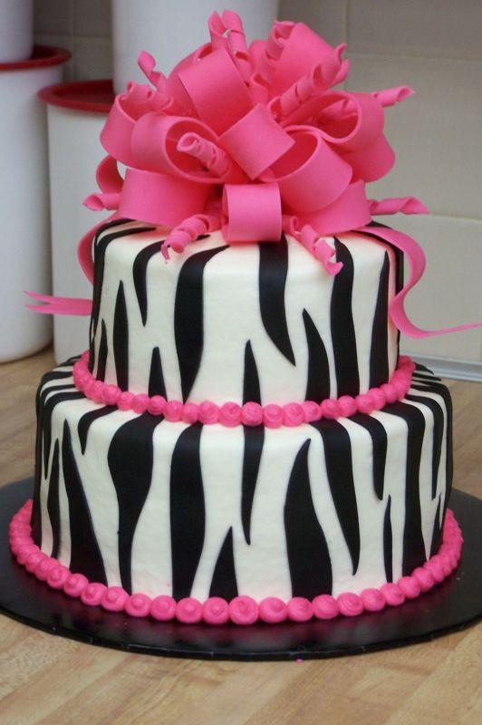 Happy Birthday Zebra Cake