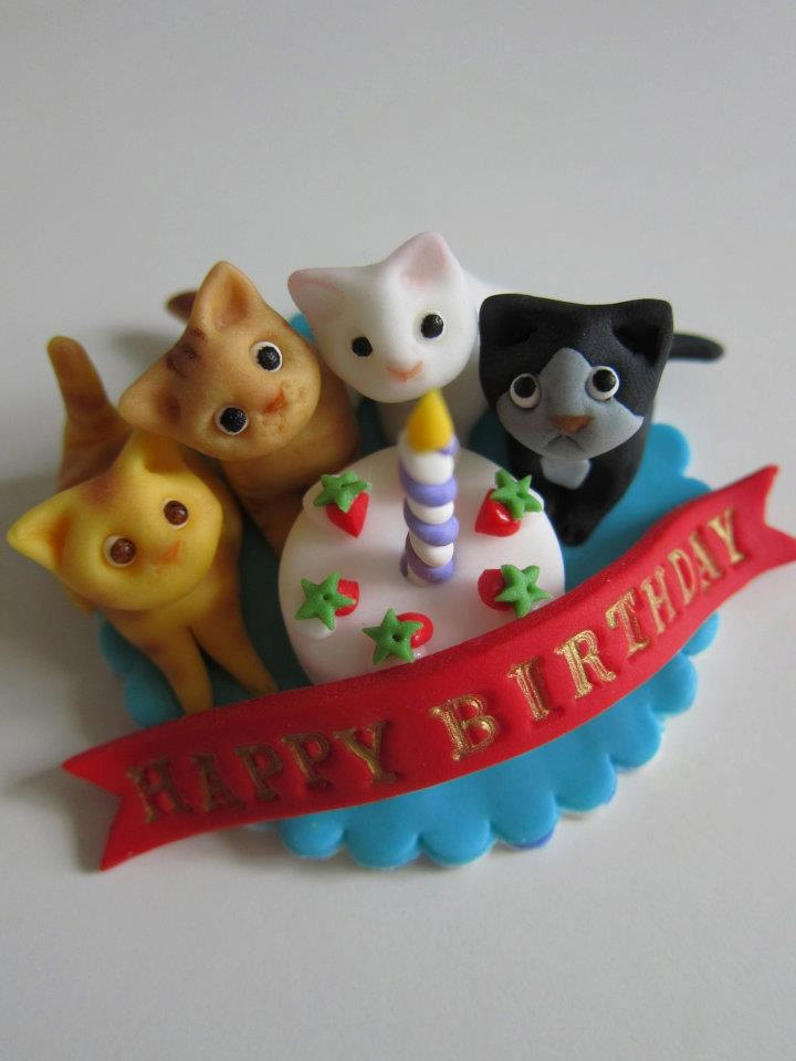 Happy Kitten Birthday Cake