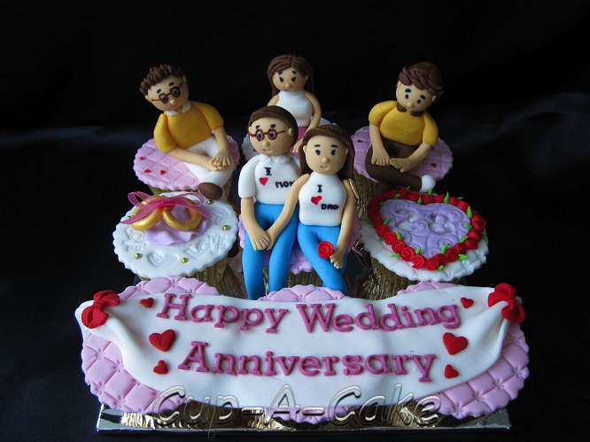 Happy Wedding Anniversary Cakes