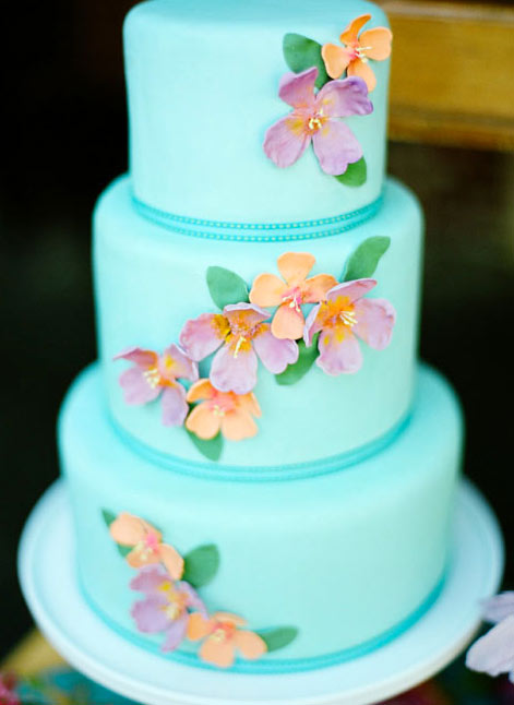 Hawaiian Themed Birthday Cake