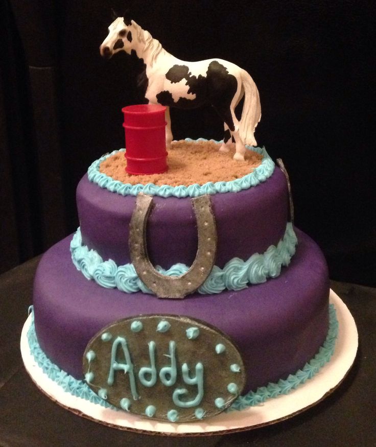 Horse Barrel Racing Birthday Cake