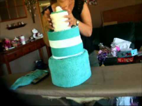 How to Make Wedding Shower Towel Cake