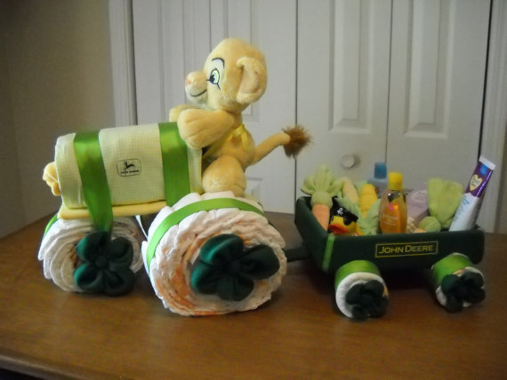 John Deere Tractor Diaper Cake