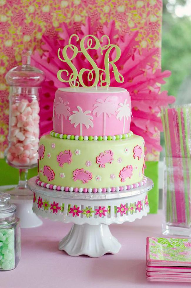 Lilly Pulitzer Birthday Cake