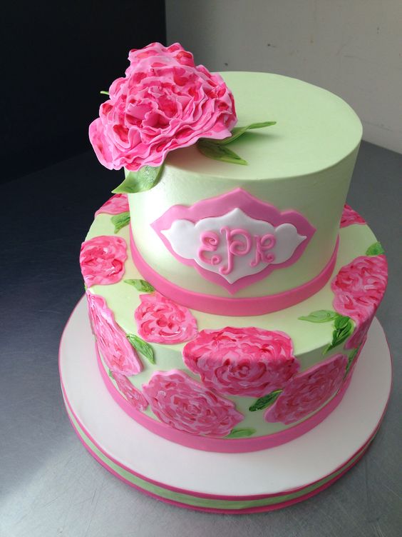 Lilly Pulitzer Birthday Cake