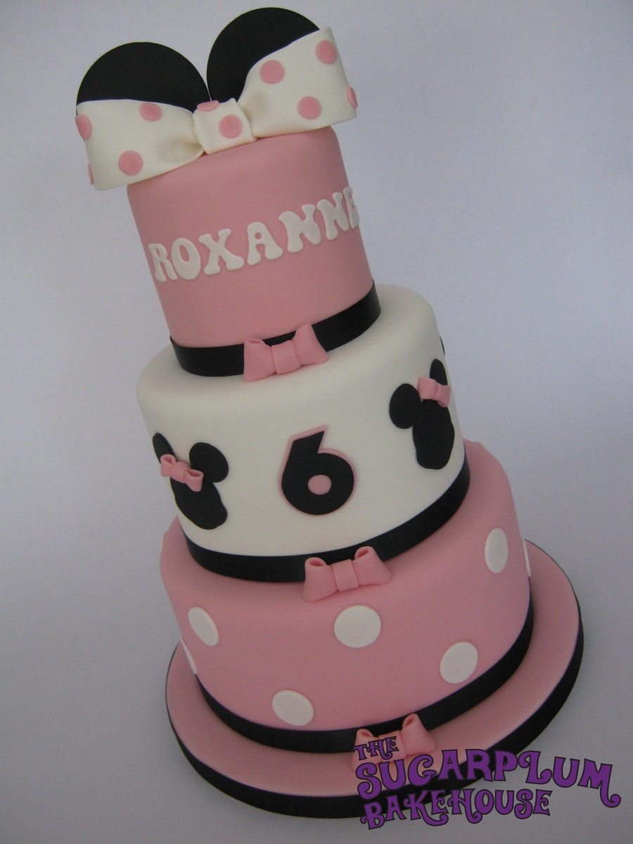 Minnie Mouse 3 Tier Birthday Cake