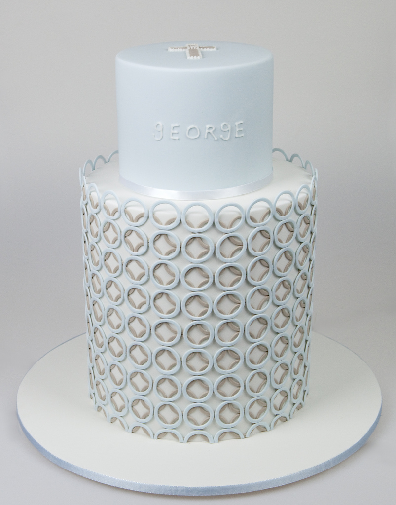 Modern Christening Cake