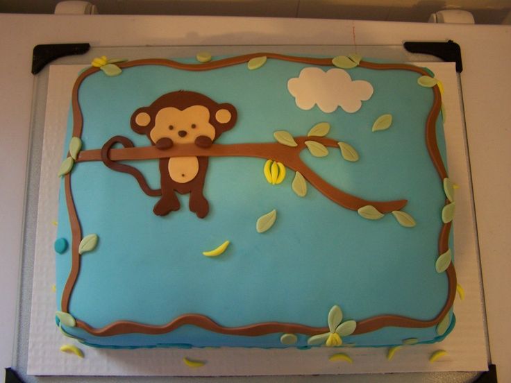 9 Photos of Monkey Themed Baby Shower Cakes Made With Frosting