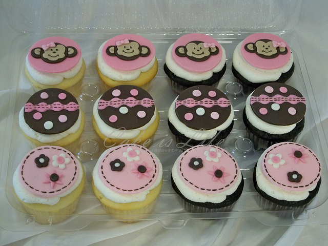 10 Photos of For Baby Shower Monkey Cupcakes