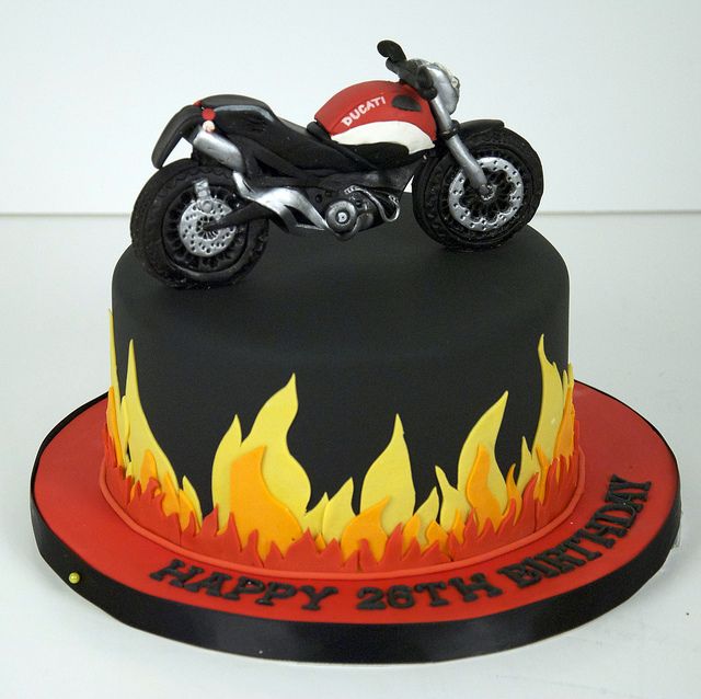 Motorcycle Birthday Cake