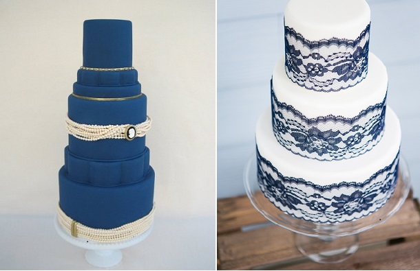 Navy Blue Wedding Cake